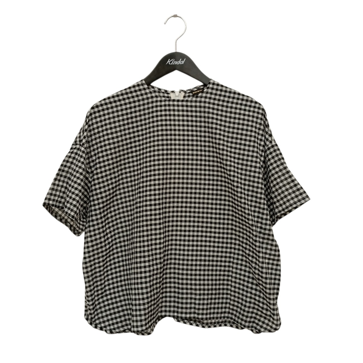 【中古】R＆D．M．Co-OLDMAN’S TAILOR ギンガム読み合わせる トップ 黒いこと×白いこと 大いさ：F 【090626】（アールアンドディーエムコー／オールドマンズテーラー）