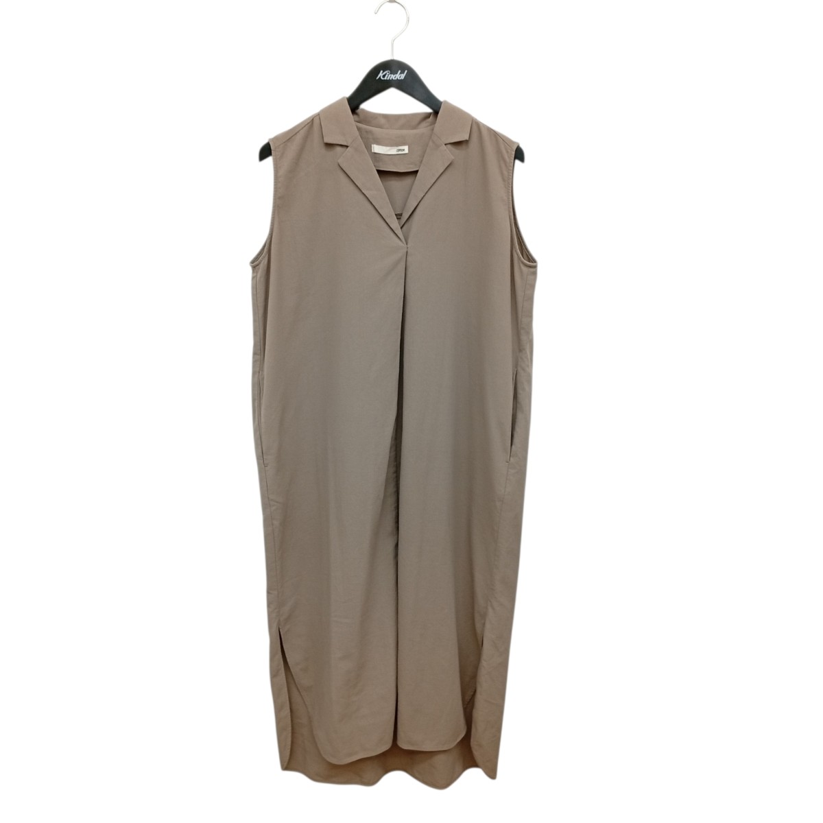 【中古】evam eva cotton sleeveless one piece ノースリーブ衣裳 E221T198 ベージュ 大きさ：M 【090626】（エヴァムエヴァ）