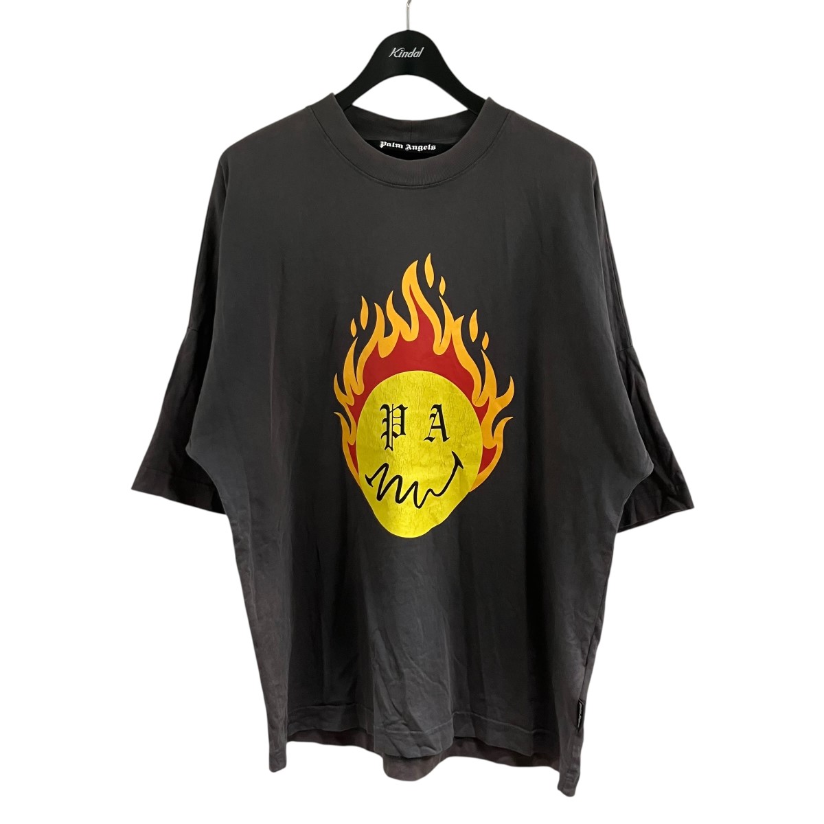 【中古】Palm Angels ファイアー刷り上げるプルオーバー 濃灰色薄墨色 大きさ：S 【090626】（パームエンジェルス）