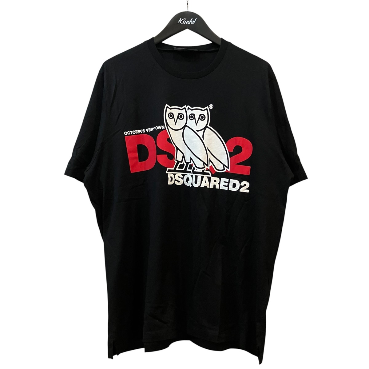 【中古】DSQUARED2×OCTOBERS VERY OWN 刷り上げるプルオーバー S71GD0798 黒いこと 大きさ：M 【100626】（ディースクエアード×オクトーバーズ 木ノ実 オウン）