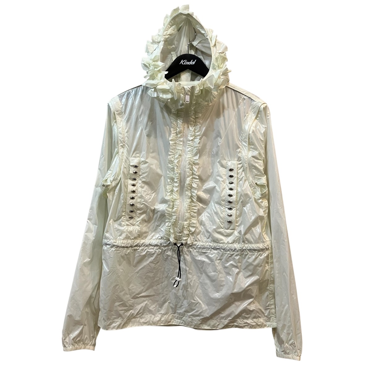 【中古】MASU 「DANCING ANORAK」 ナイロンアノラックジャケット MMSS BL0523 白いこと 大きさ：46 【100626】（エムエーエスユー）
