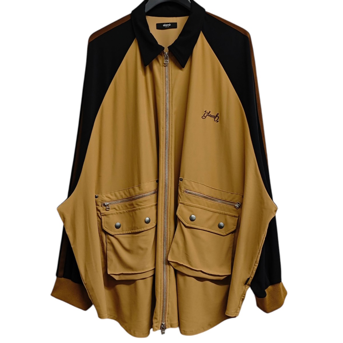【中古】glamb 4XL Raglan Jersey Shirt プルオーバー上衣 GB0125／SH10 赤銅色 大きさ：M 【090626】（瓦）