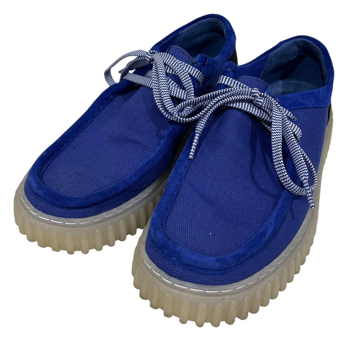 【中古】CLARKS スニーカー TORHILL LO トーヒルロー 26176992 青碧 大きさ：7 【090626】（クラークス）