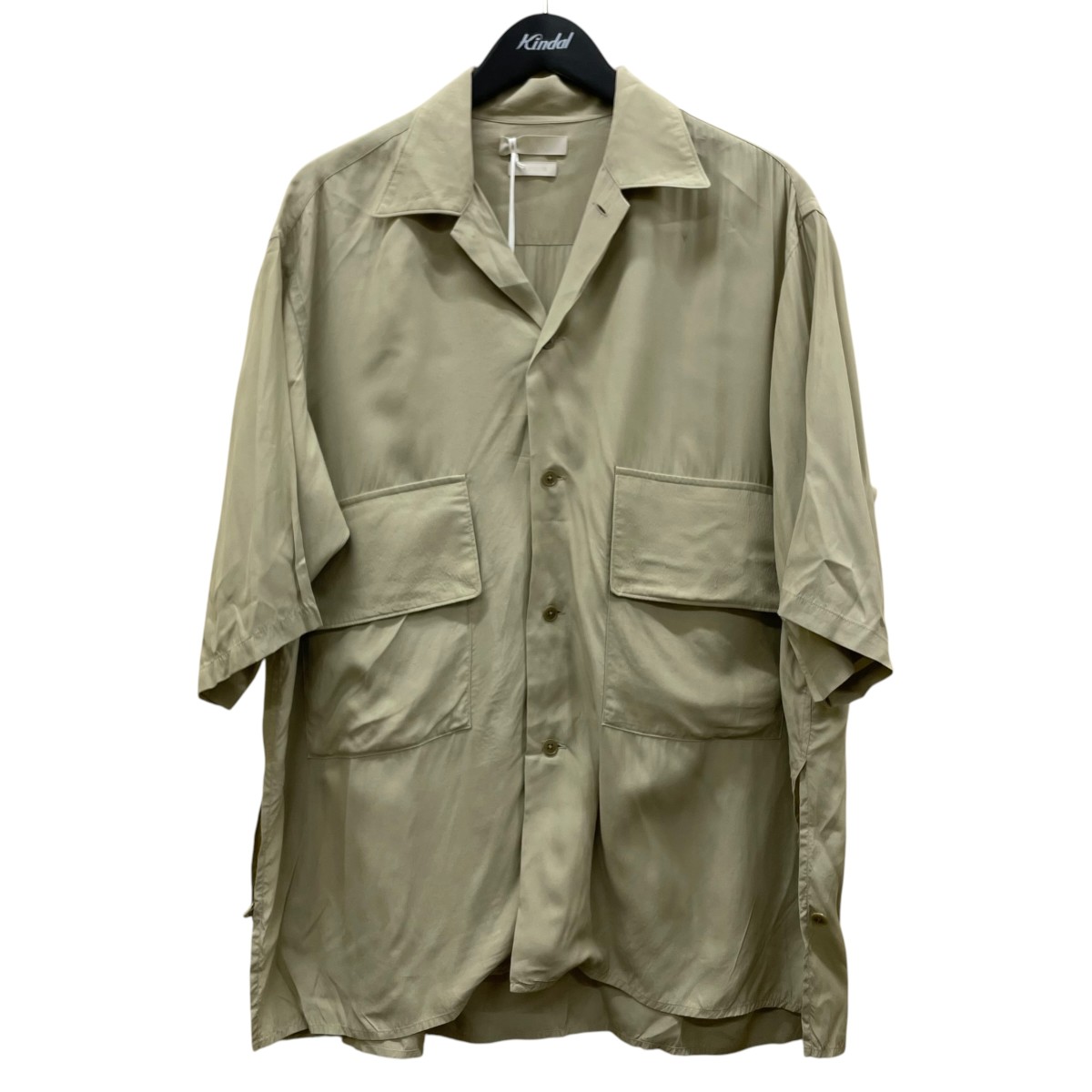 【中古】YOKE HALF SLEEVES BIG FLAP SHIRT 明けっ広げ色合い 厚地の外套大きさ 半袖プルオーバー Y21SS0205SH ベージュ 大きさ：2 【090626】（ヨーク）