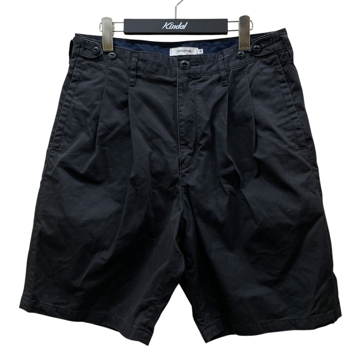 【中古】nonnative OFFICER CHINO SHORTS COTTON CHINO CLOTH チノさる股引き 二分の一ズボン下 NN P4617 米国海軍 大きさ：2 【090626】（ノン原住民）