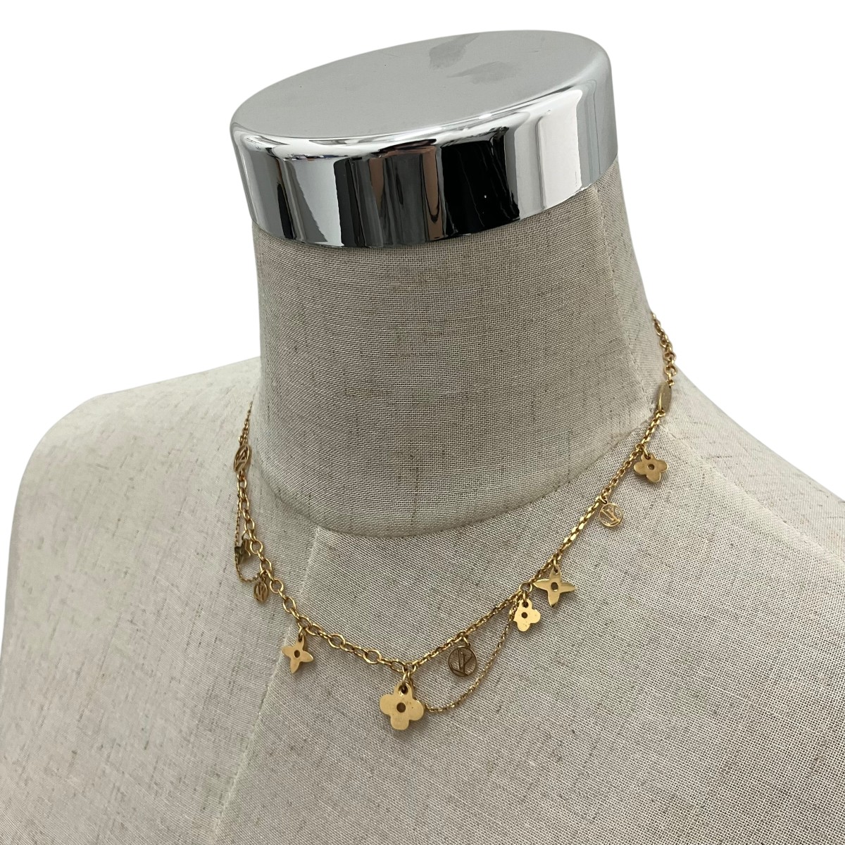 【中古】LOUIS VUITTON　【ネックレス・ブルーミング】 チャームネックレス M64855 ゴールド 【090626】（ルイヴィトン）｜ブランド古着のカインドオル