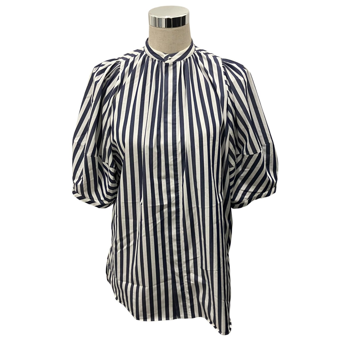 【中古】HYKE 【STRIPED BALLOON SLEEVE BLOUSE】 トップ 231-15190 008 青碧×白いこと 大いさ：1 【090626】（山歩き）