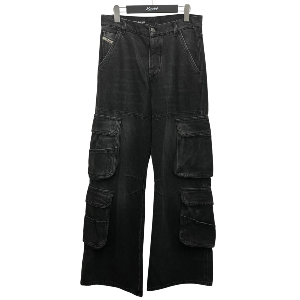 【中古】DIESEL 【D-SIRE-CARGO-S】 カーゴデニムパンツ 薄墨色黒いこと 大きさ：W25 【090626】（ディーゼル）