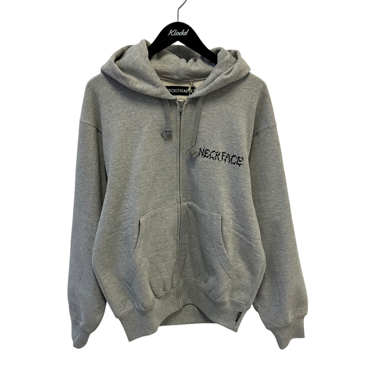【中古】WACKO MARIA　26SS HEAVY WEIGHT FULL ZIP HOODED SWEAT SHIRT ジップパーカー NECKFACE-WM-SS27 グレー サイズ：S 【100626】（ワコマリア）｜ブランド古着のカインドオル