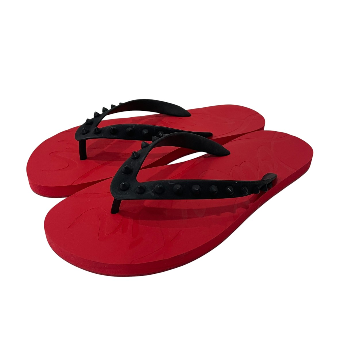 【中古】Christian Louboutin サンダル 赤いこと 大きさ：42 【100626】（クリスチャンルブタン）