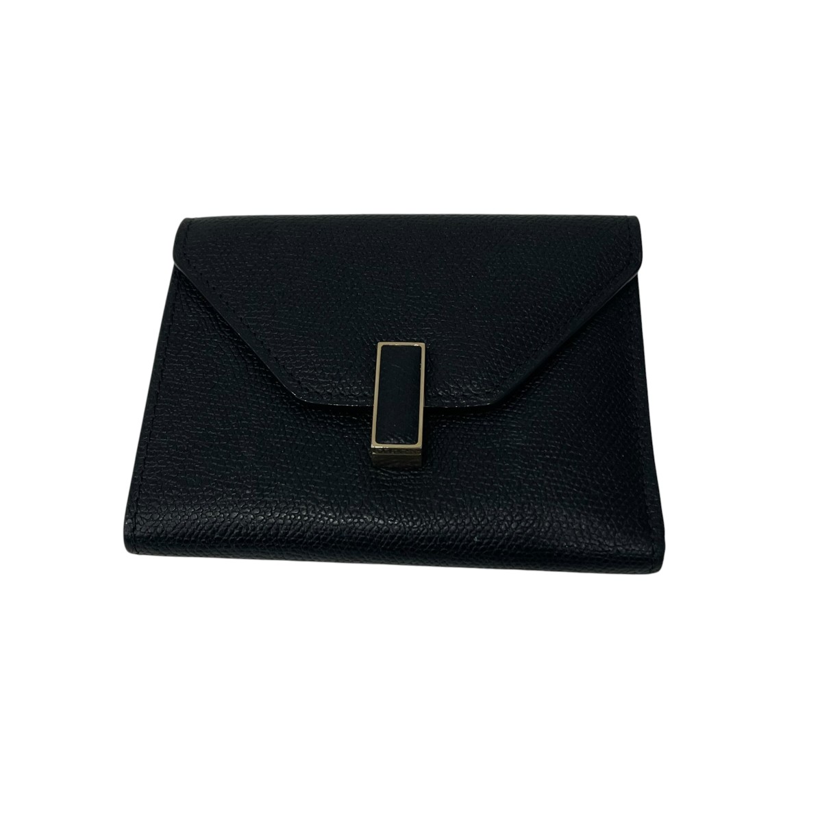 【中古】Valextra 3つ折り紙入れ DK8369 黒いこと 【100626】（ヴァレクストラ）