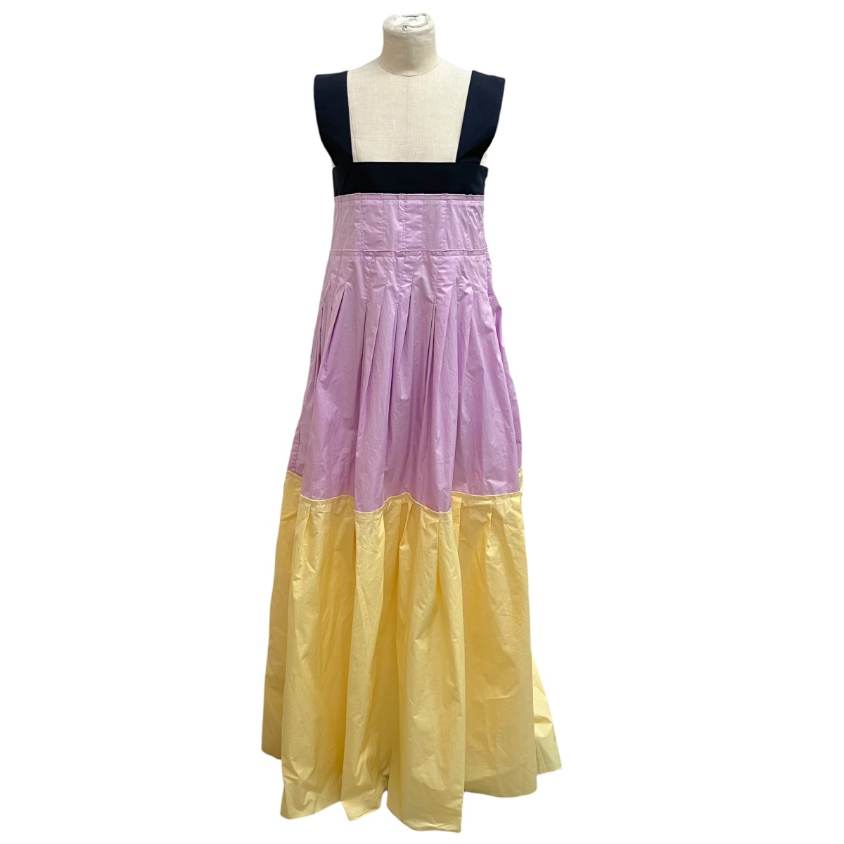 【中古】Plan C COLOR BLOCK LONG CAMISOLE DRESS ノースリーブワンピース ABCAA01LGZTC063 パープル×イエロー サイズ:34 【100626】(プランシー)|ブランド古着のカインドオル