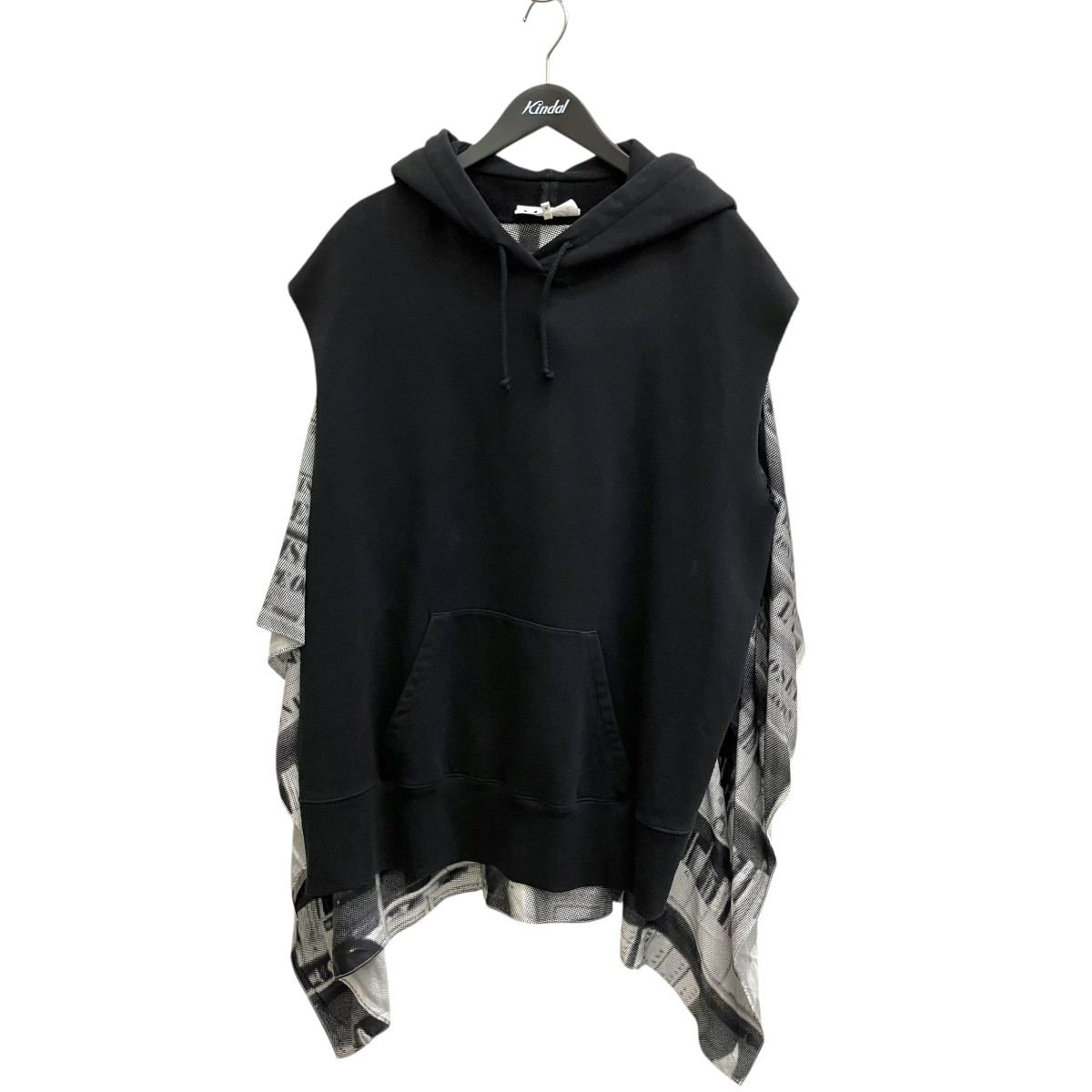 【中古】MM6 Maison Margiela うしろ側うつり変わりパーカー S62GU0045 黒いこと 大きさ：S 【100626】（エムエムシックスメゾンマルジェラ）