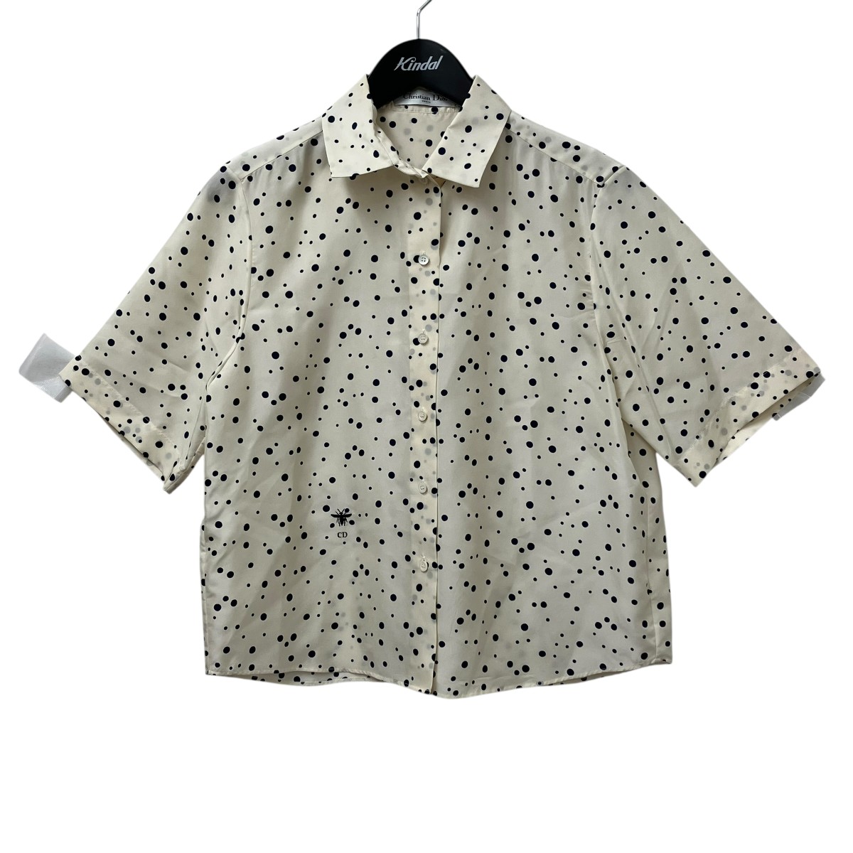 【中古】Christian Dior 半袖プルオーバー 141B61A6764 ベージュ 大きさ：36 【100626】（ディオール）