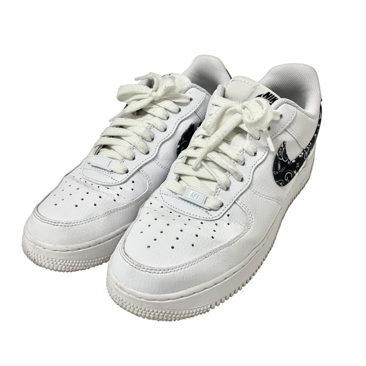 【中古】NIKE WMNS AIR FORCE 1 07 ESS スニーカー DH4406 101 白いこと 大きさ：27糎 【100626】（ナイキ）