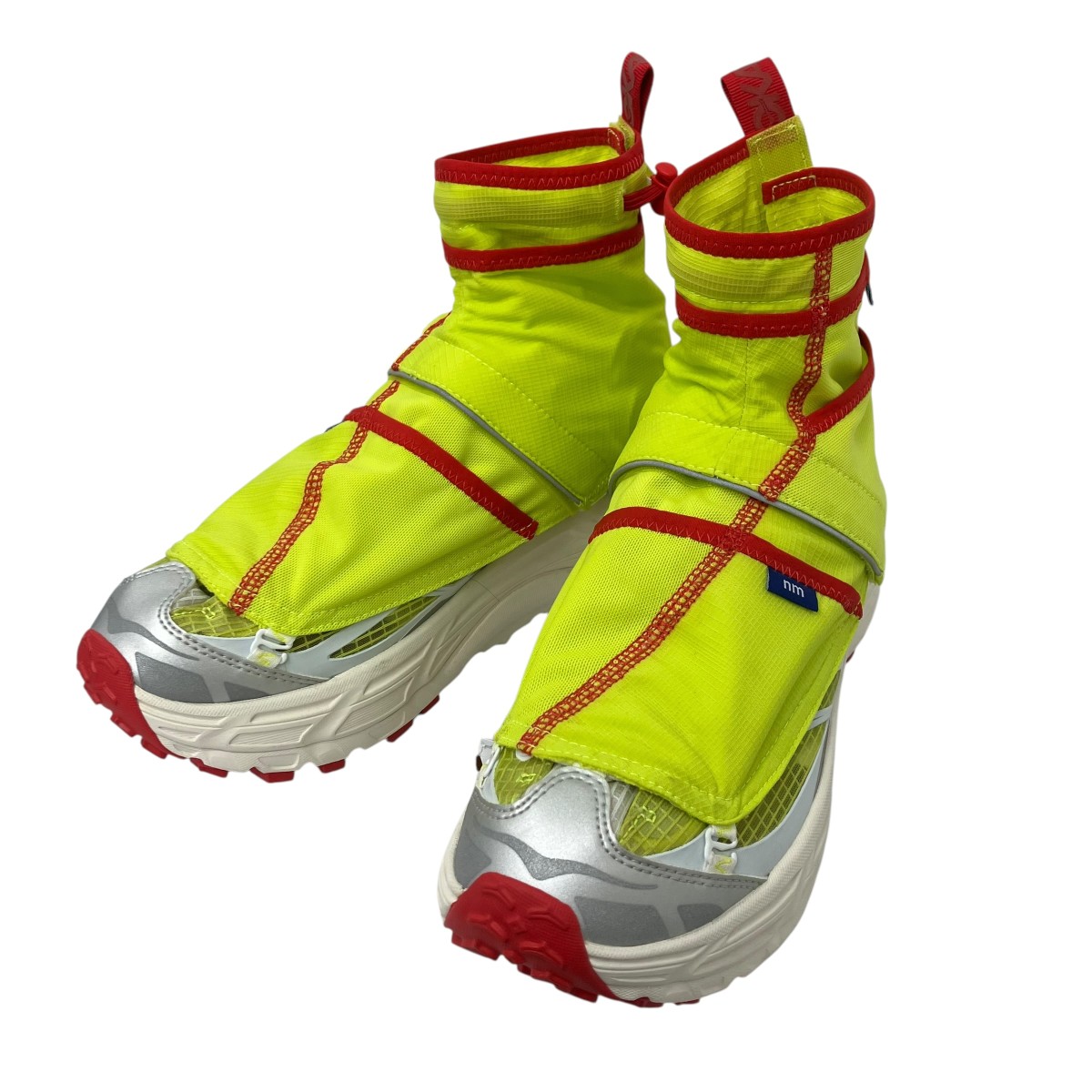 【中古】HOKAONEONE×Nicole McLaughlin MAFATE SPEED THREE2 ハイカットスニーカー 黄色×赤いこと 大きさ：27糎 【100626】（ホカオネオネ×ニコール・マクラフリン）