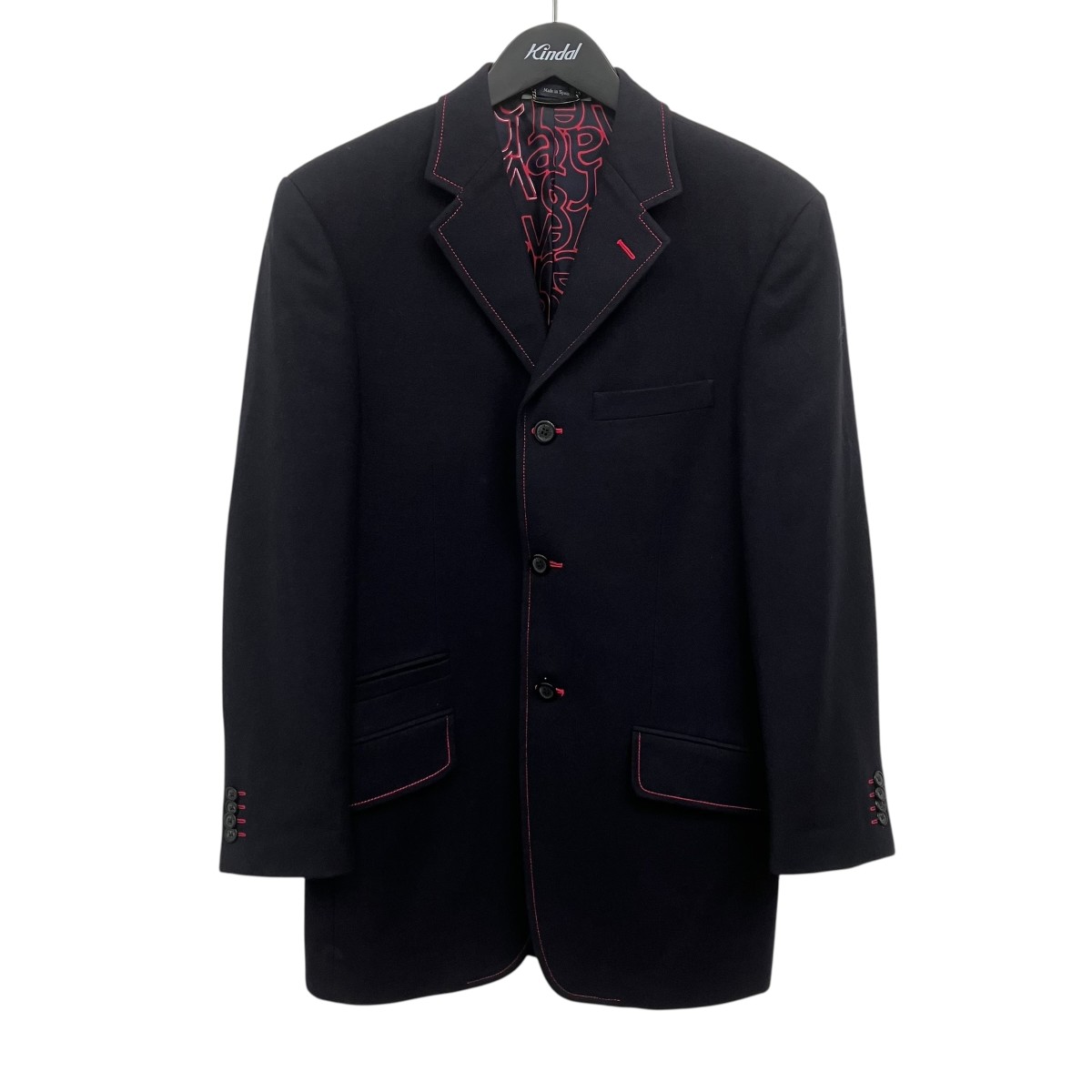 【中古】VERSACE CLASSIC ステッチデザインテーラードジャケット 米国海軍 大きさ：46 【100626】（ヴェルサーチェクラシック）