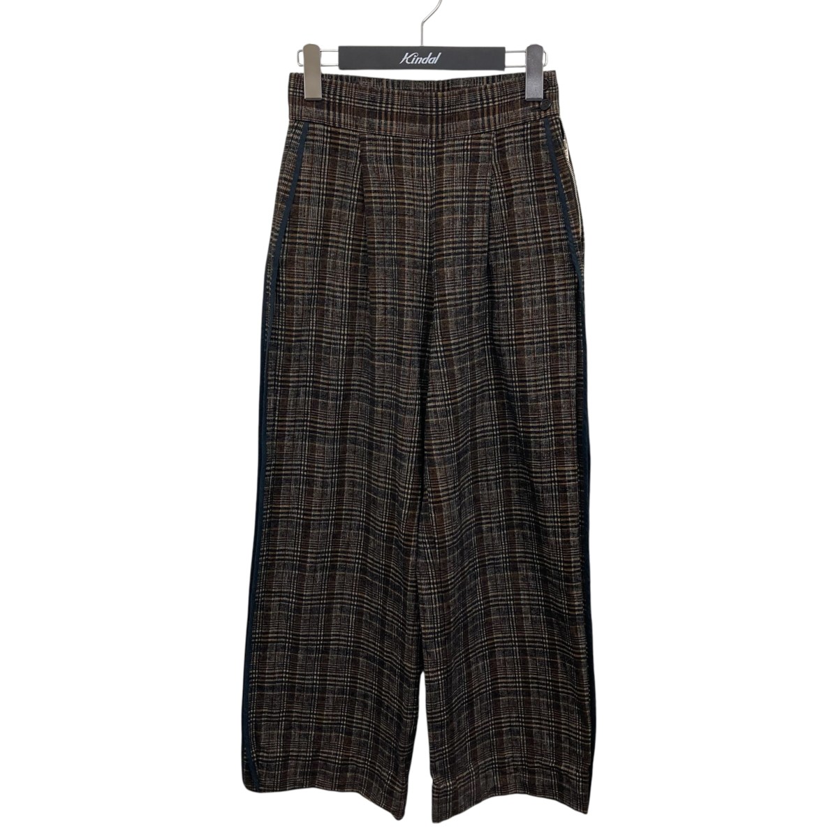 【中古】SueUNDERCOVER　チェックパンツ ブラウン サイズ：1 【100626】（スーアンダーカバー）｜ブランド古着のカインドオル