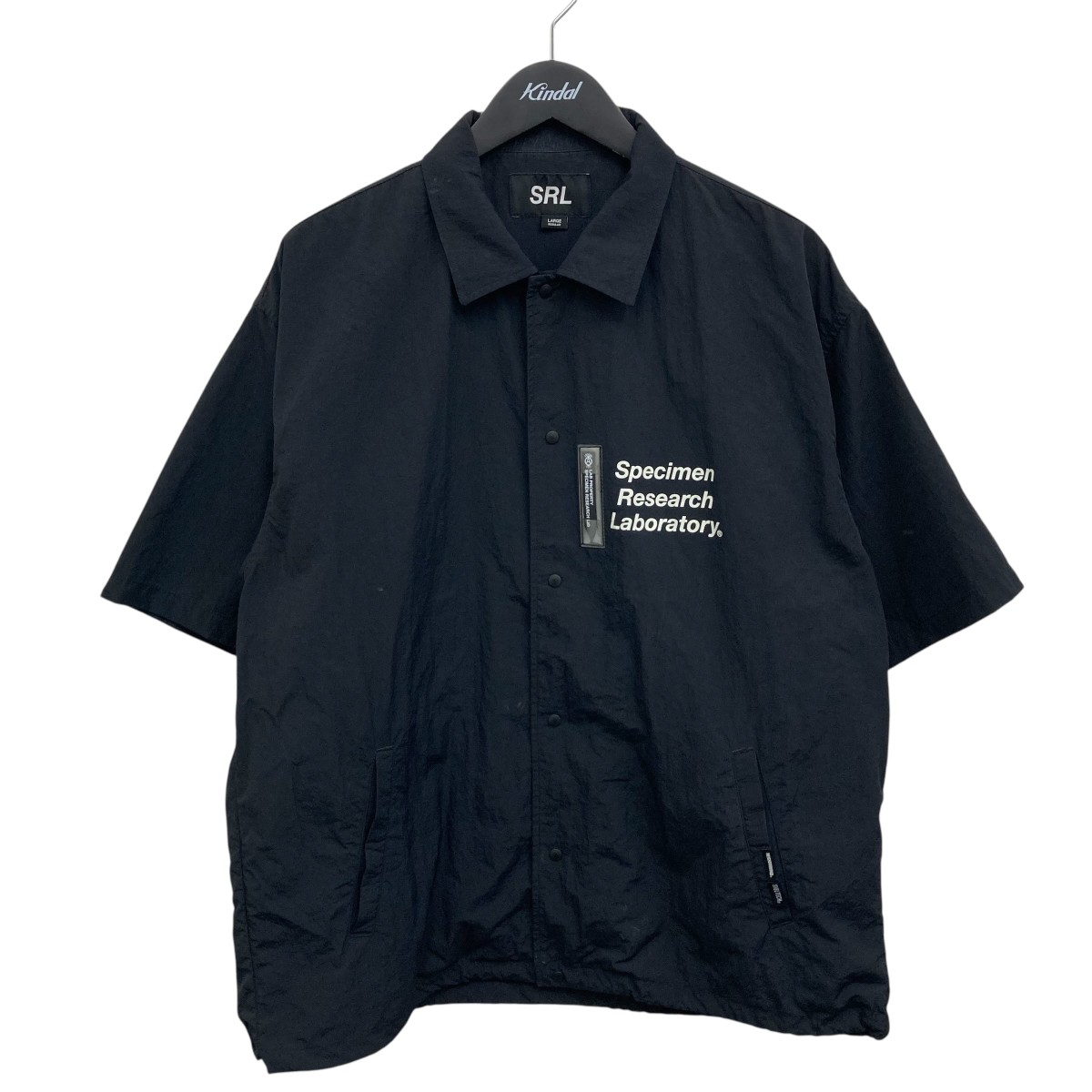 【中古】SRL×NEIGHBORHOOD ナイロンショートスリーブシャツ 黒いこと 大きさ：L 【100626】（エスアールエル×ネイバーフッド）