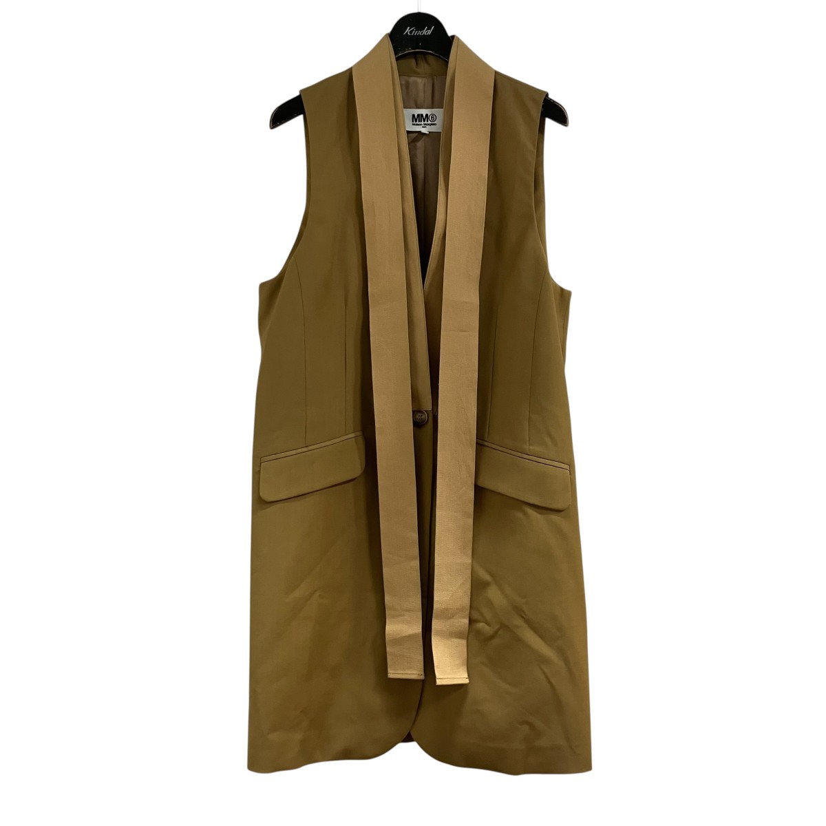 【中古】MM6 Maison Margiela ジレベスト ベージュ 大きさ：38 【100626】（マルタンマルジェラ）