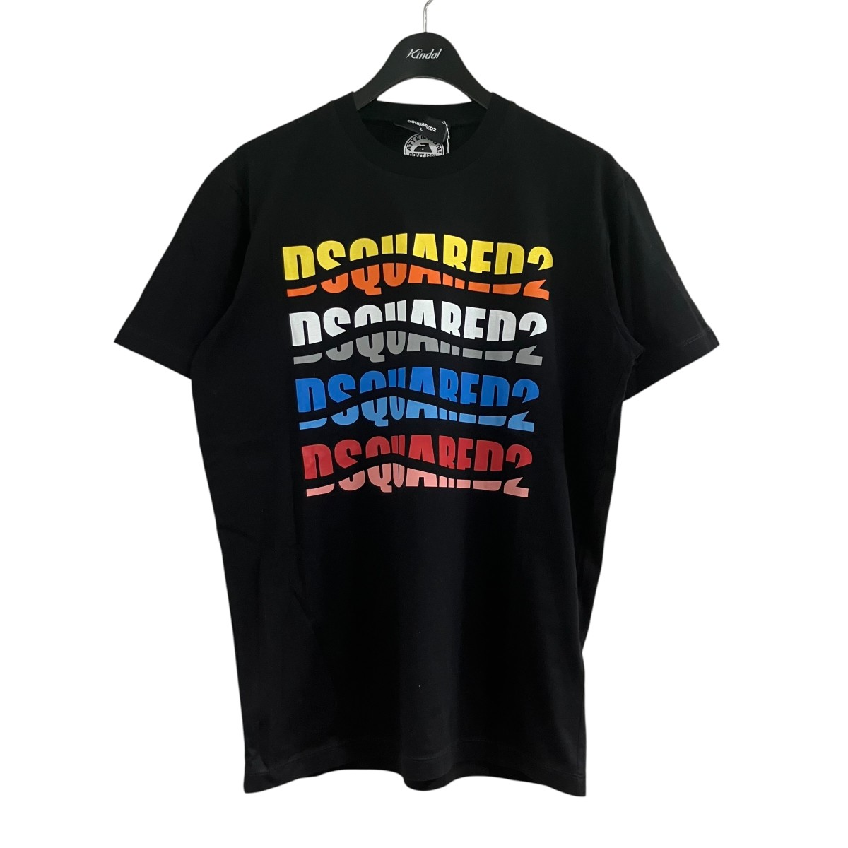 【中古】DSQUARED2 刷り上げるプルオーバー 黒いこと 大きさ：L 【100626】（ディースクエアード）
