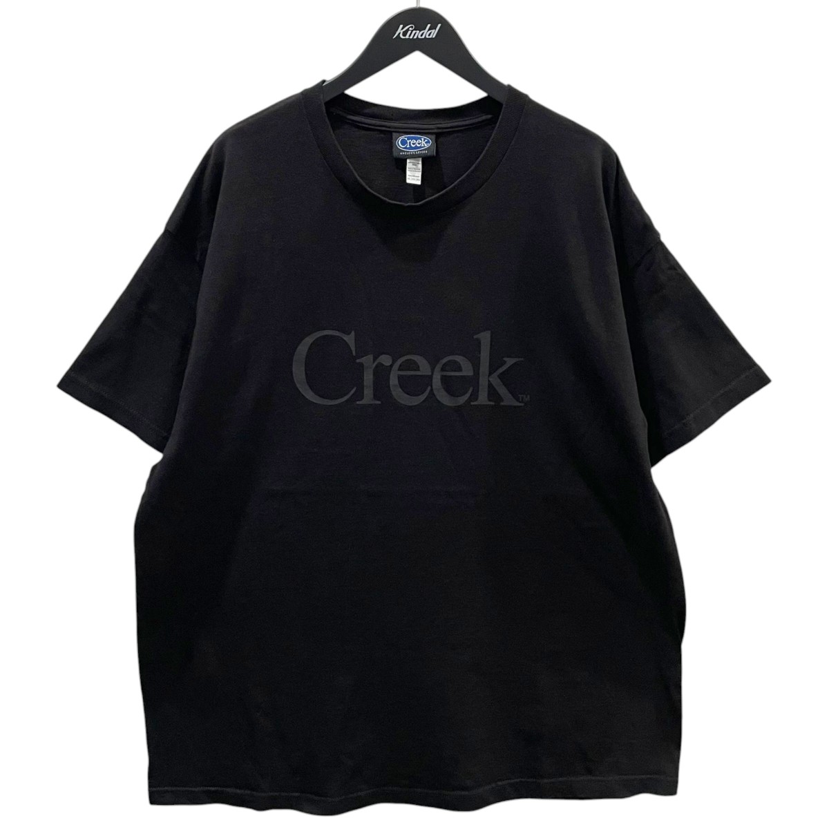 【中古】Creek ロゴタイプ刷り上げるプルオーバー 黒いこと 大きさ：2XL 【100626】（細流）