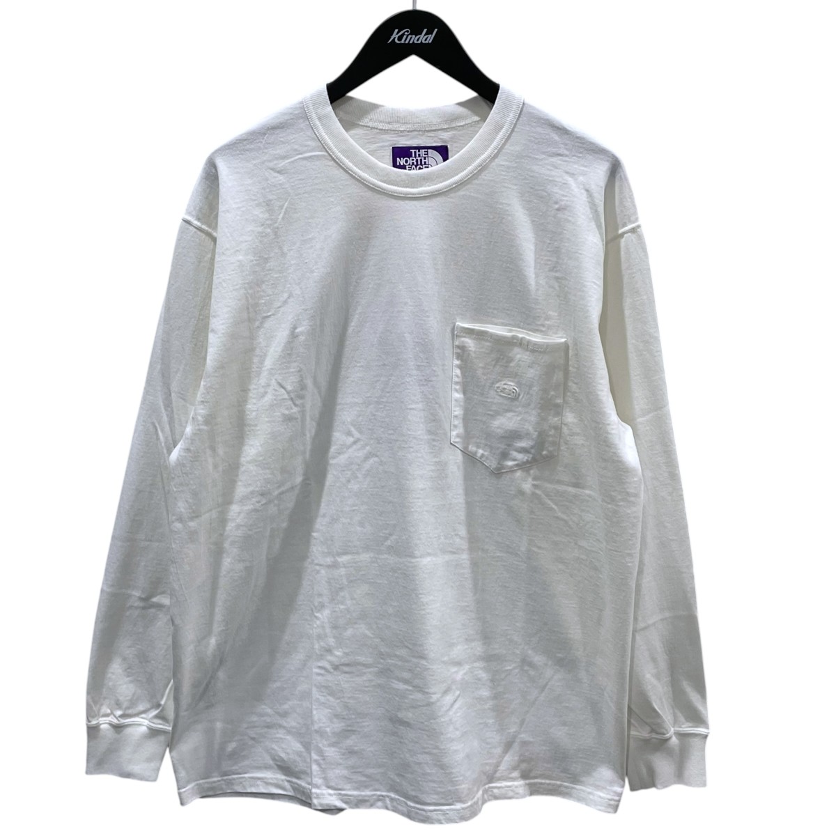 【中古】THE NORTHFACE PURPLELABEL 23AW 衣嚢長袖カットソー 7薬局衡オンス Long Sleeve Pocket Tee 7薬局衡オンス ロング捩り 衣嚢プルオーバー NT3365N 白いこと 大きさ：L 【100626】（ザノースフェイス パープルレーベル）