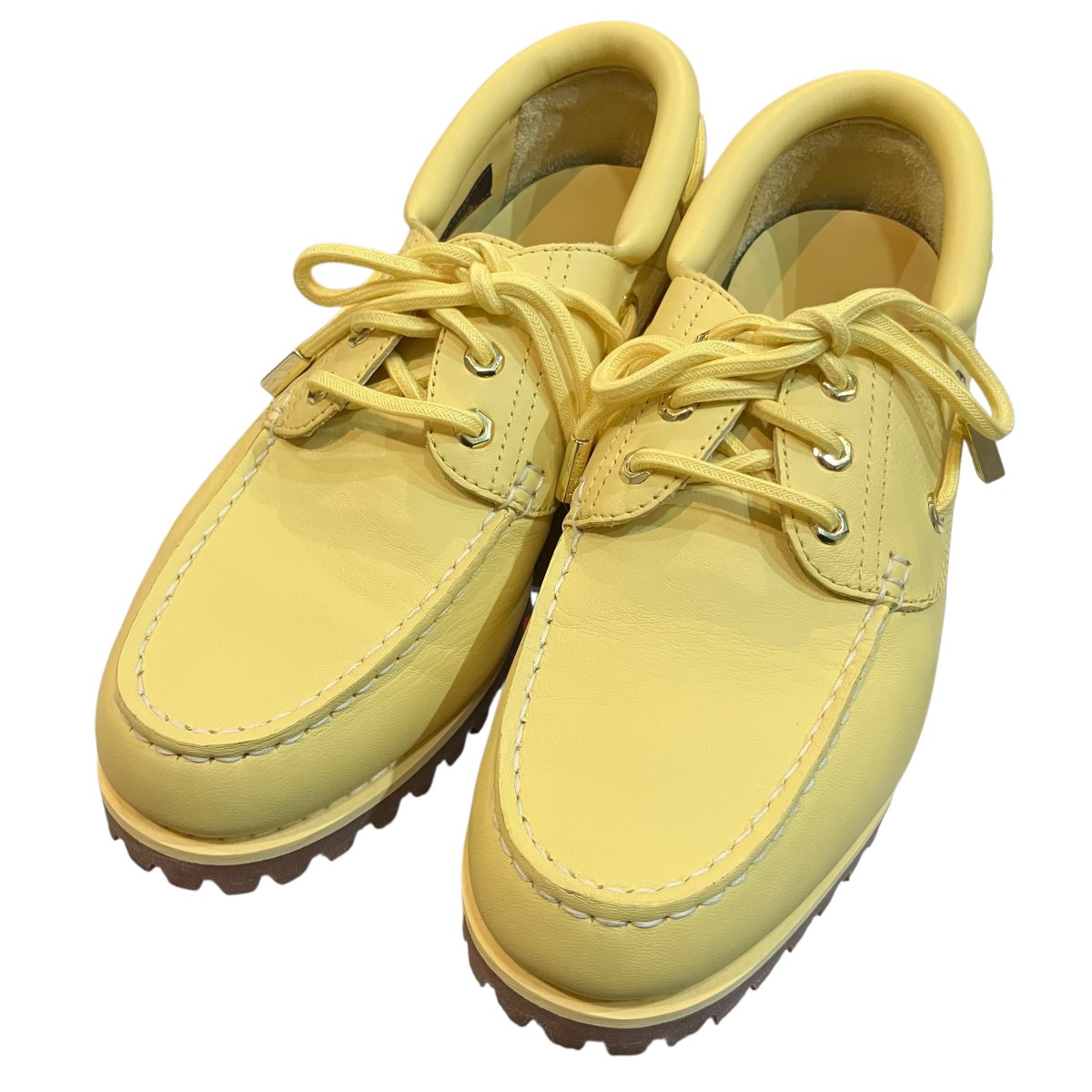 【中古】Timberland×JACQUEMUS 「3 Eye Classic Lug」 3アイラアグシューズ 肺結核0A6G7FEVU 黄色 大きさ：26コマーシャル 【110626】（ティンバーランド×ジャックムス）