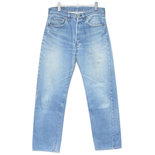 【中古】LEVI’S 1980年月日 USA MADE Vintage Lot501 赤耳 名取り草裏目じるし555 ストレートデニムパンツ 886 555M インディゴ 大きさ：32 【100626】（リーヴァイズジーンズ）