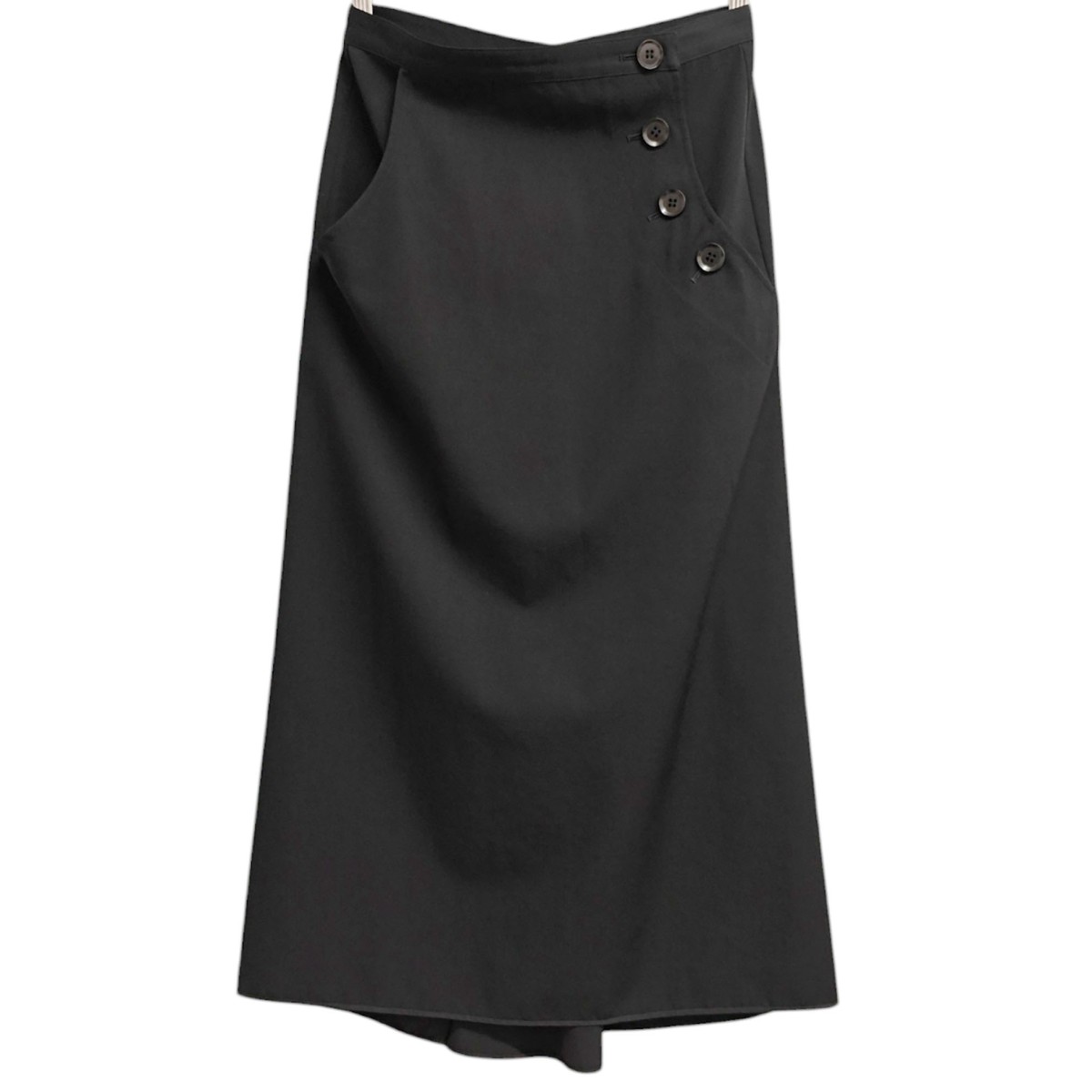 【中古】YOHJI YAMAMOTO ウールギャバ スコート 黒いこと 大きさ：2 【100626】（ヨウジヤマモト）