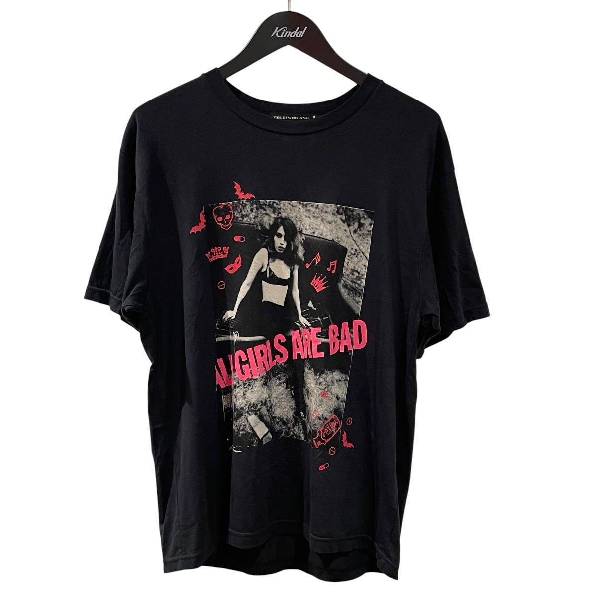 【中古】Thee Hysteric XXX ナイアガラ御姉さん 半袖プルオーバー 06221CT10 黒いこと 大きさ：M 【100626】（ジィヒステリックトリプルエックス）