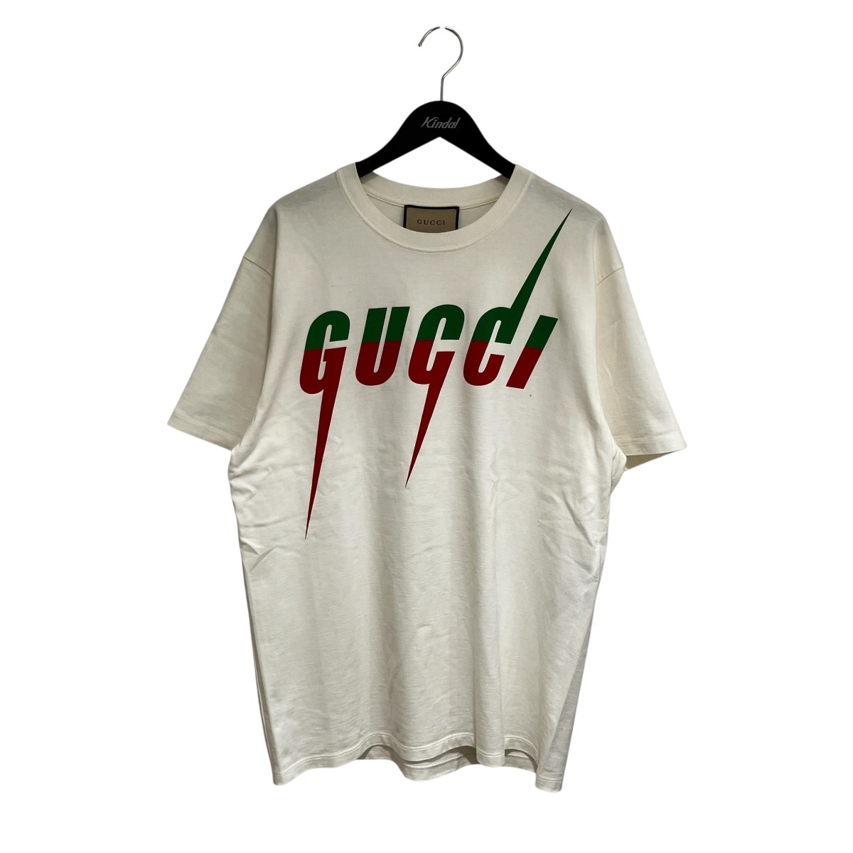 【中古】GUCCI 19SS ブレードプリントプルオーバー 半袖プルオーバー 565806 白いこと 大きさ：L 【100626】（グッチ）