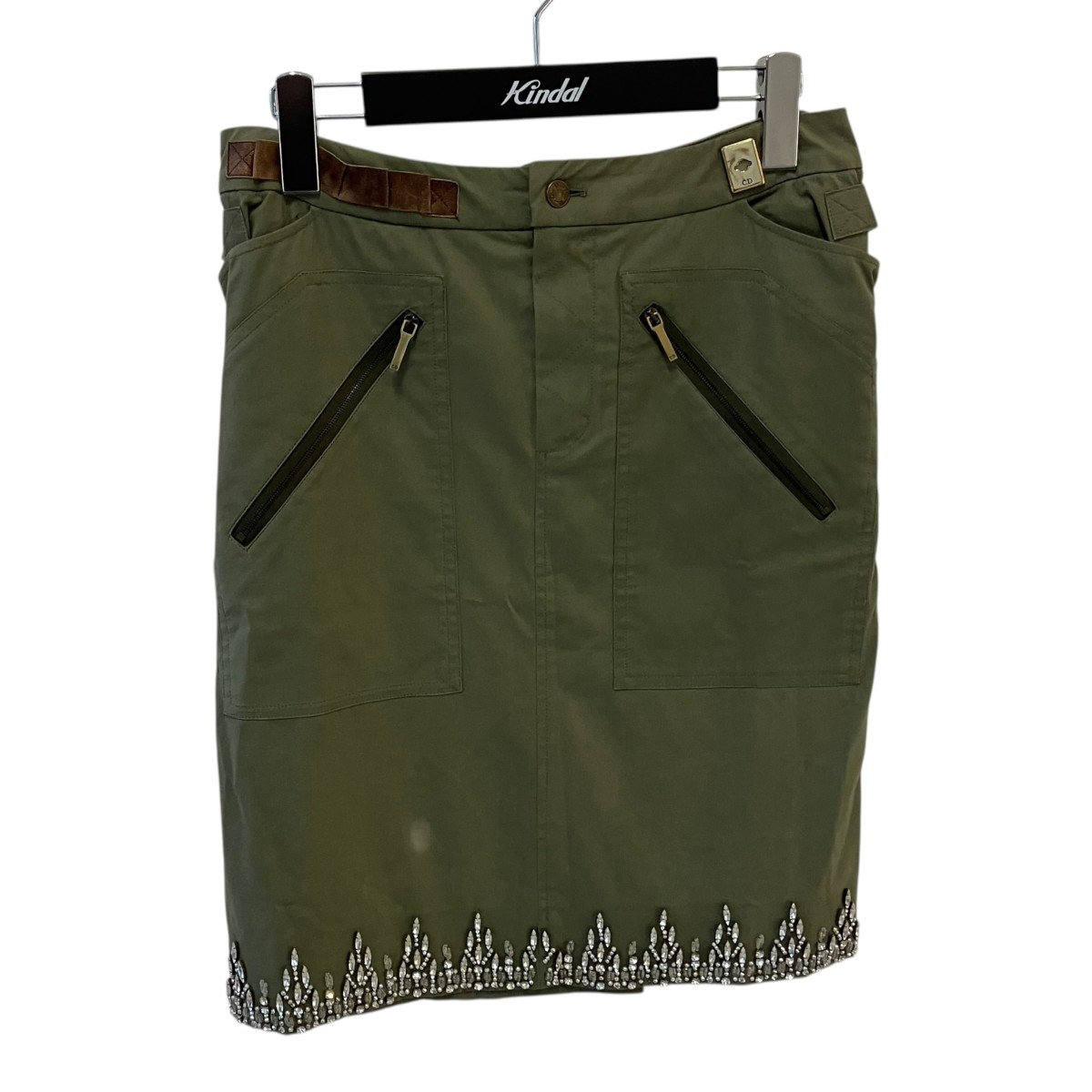 【中古】Christian Dior　スカート 3P12033053 オリーブ サイズ：38 【110626】（クリスチャンディオール）｜ブランド古着のカインドオル