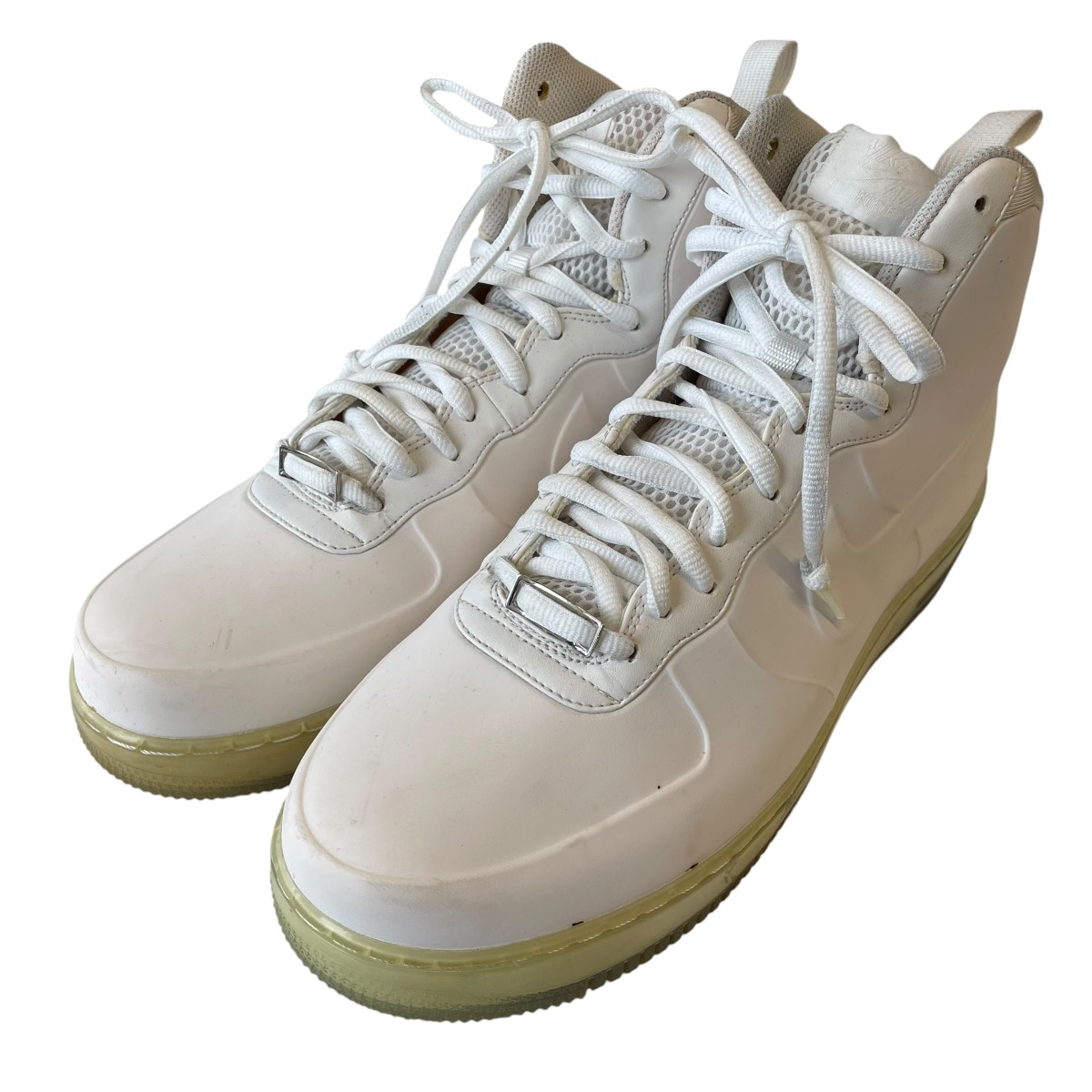 【中古】NIKE Air Force 1 Foamposite ハイカットスニーカー 415419-100 白いこと 大きさ：30糎 【110626】（ナイキ）