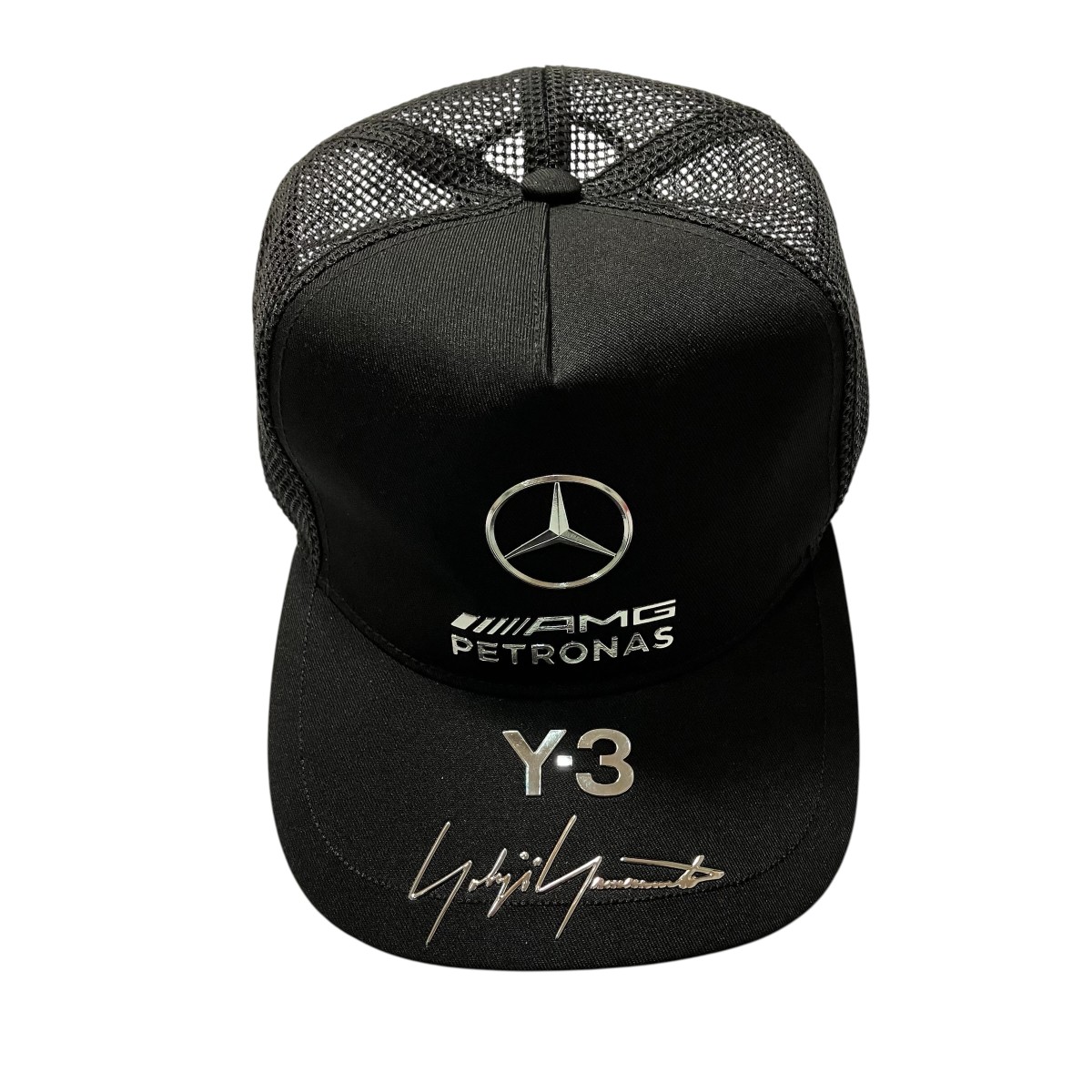 【中古】Y-3 MERCEDES AMG PETRONAS TRUCKER CAP メッシュ鳥打ち帽 A2L006 黒いこと 【110626】（ワイスロバート・エドワード・リー）