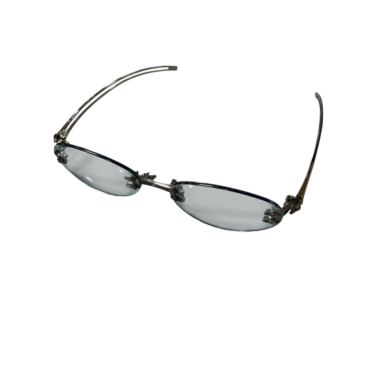 【中古】GENTLE MONSTER NODE-02 黒眼鏡 しろがね色 大きさ：60□17-143 【110626】（ジェントルモンスター）