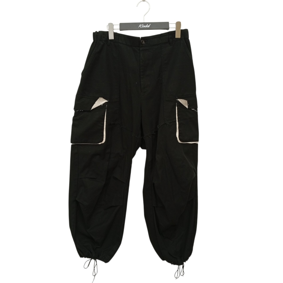 【中古】PUBLIC TOKYO フレンチコットンワイドカーゴ ズボン下 153540005 黒いこと 大きさ：1 【110626】（パブリックトウキョウ）
