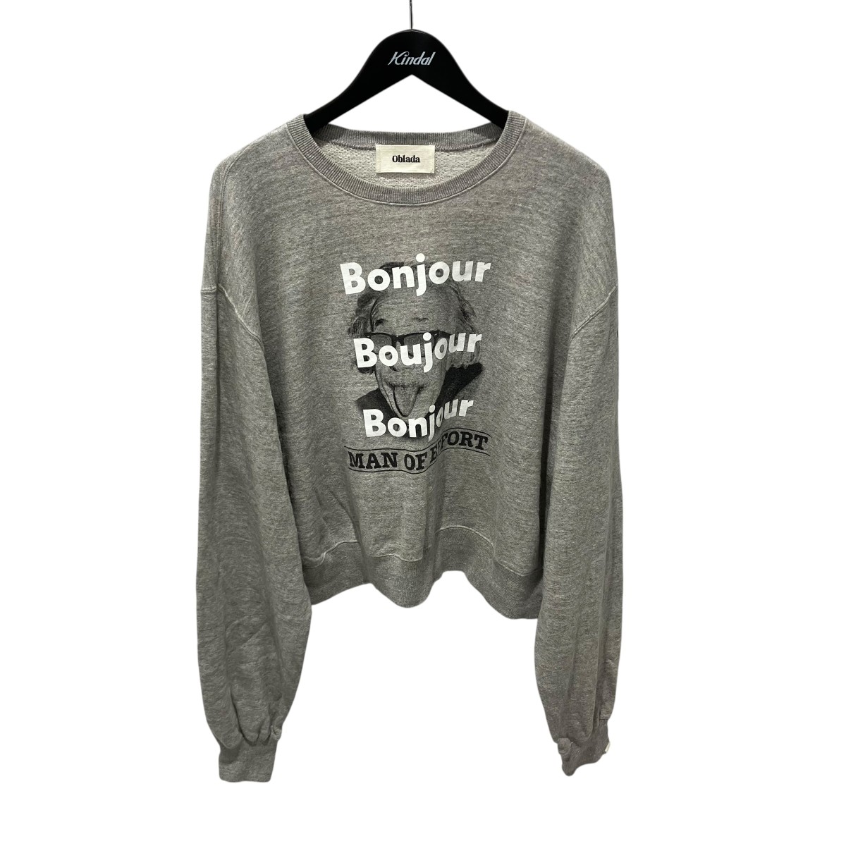 【中古】Oblada 25AW BONJOUR SWEAT 汗水 F2599CU02 薄墨色 大きさ：Free 【110626】（オブラダ）
