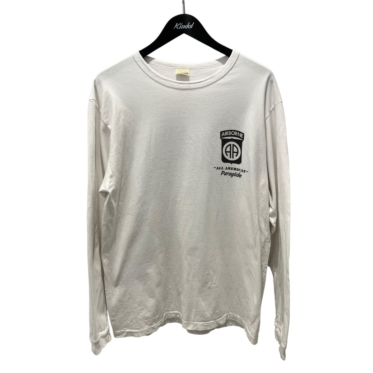 【中古】Buzz Rickson’s 82nd Airborne Division 長袖カットソー 白いこと 大きさ：M 【110626】（バズリクソンズ）