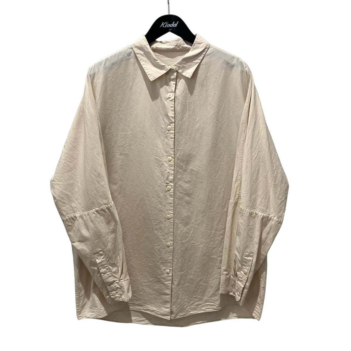 【中古】CASEY CASEY WAGA SHIRT LS PAPER COT 長袖プルオーバー 18FC236 ベージュ 大きさ：M 【110626】（ケイシーケイシー）