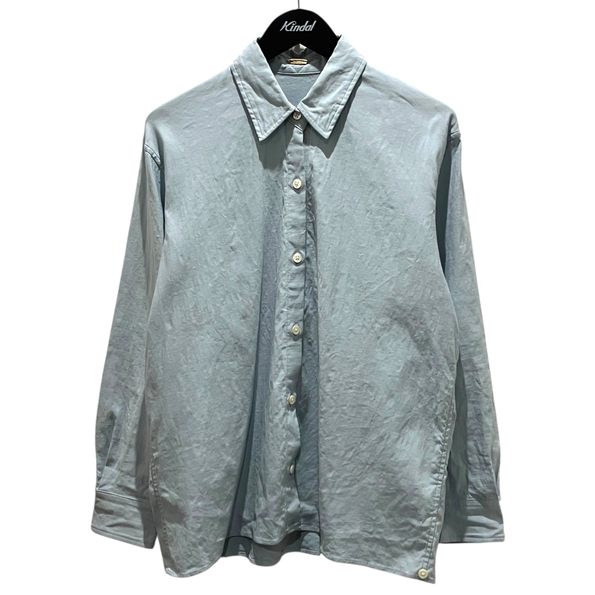 【中古】MUSE de Deuxieme Classe　25SS リネンレーヨンシャツ 25-050-500-4070-1-0 スカイブルー サイズ：F 【110626】（ミューズ デ ドゥーズィエムクラス）｜ブランド古着のカインドオル