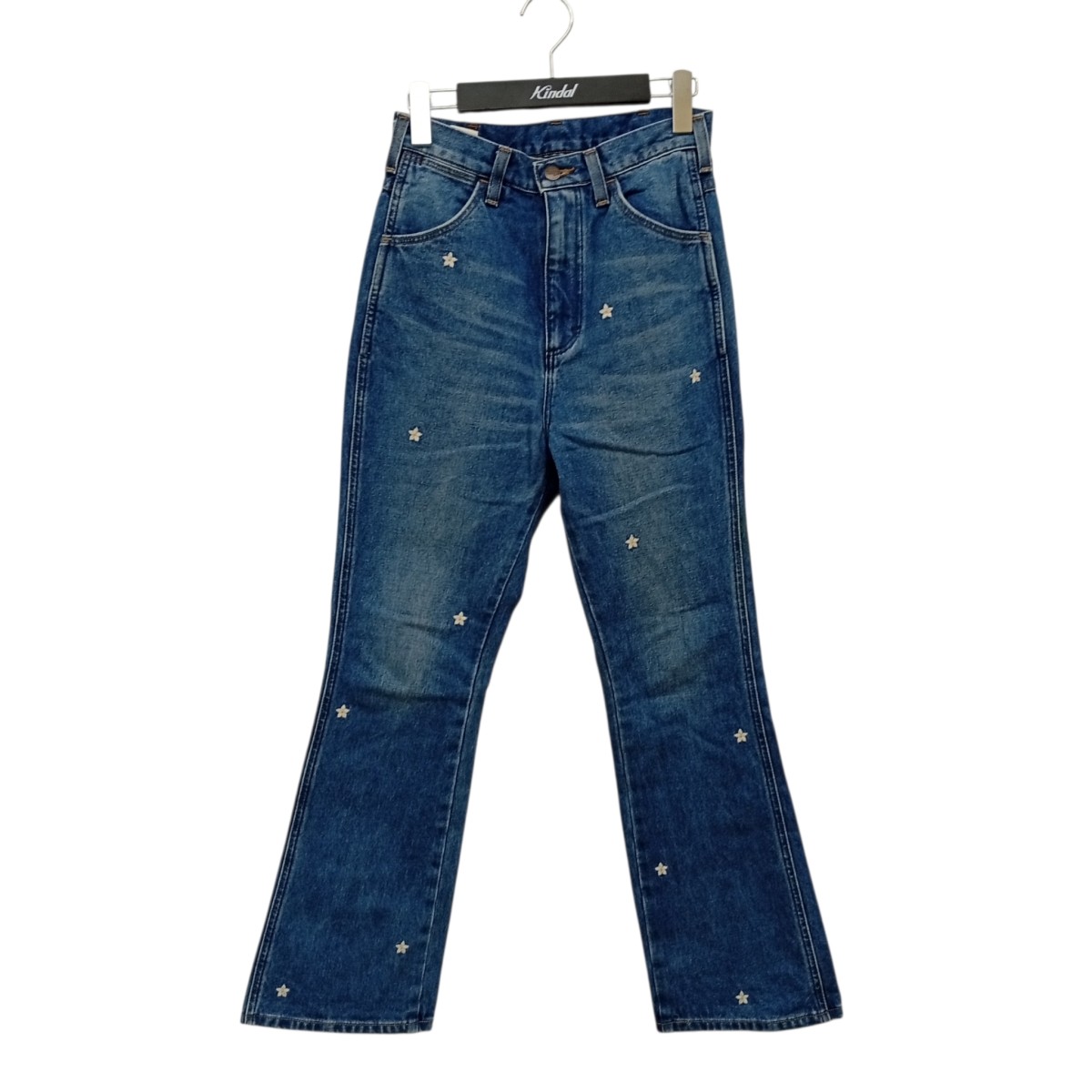 【中古】Wrangler 花刺しゅうジーンズズボン下 WL1666 インディゴ 大きさ：S 【110626】（ラングラー）
