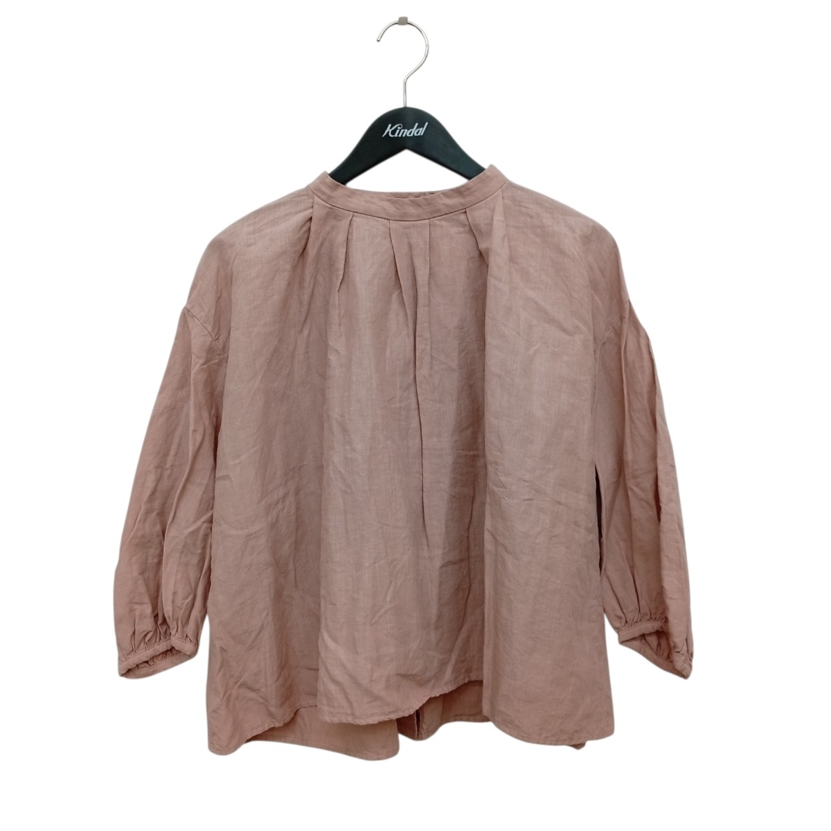 【中古】R＆D．M．Co-OLDMAN’S TAILOR リネントップ サクラ色 大きさ：F 【110626】（アールアンドディーエムコー／オールドマンズテーラー）