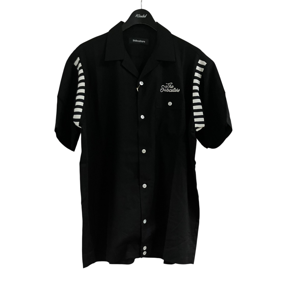 【中古】Subculture 半袖人絹プルオーバー SCSH-S2404 黒いこと 大きさ：3 【110626】（補欠選手一般教養）