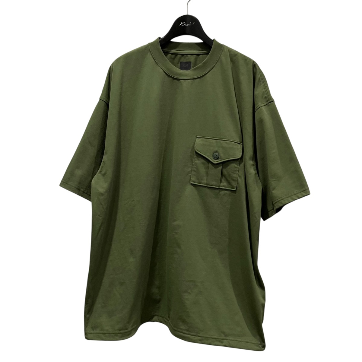 【中古】DAIWA PIER39 TECH TEE MIL POCKET CREW 裾ドローコードポケットプルオーバー BE-36023 オリーブ 大きさ：L 【110626】（ダイワピア39）