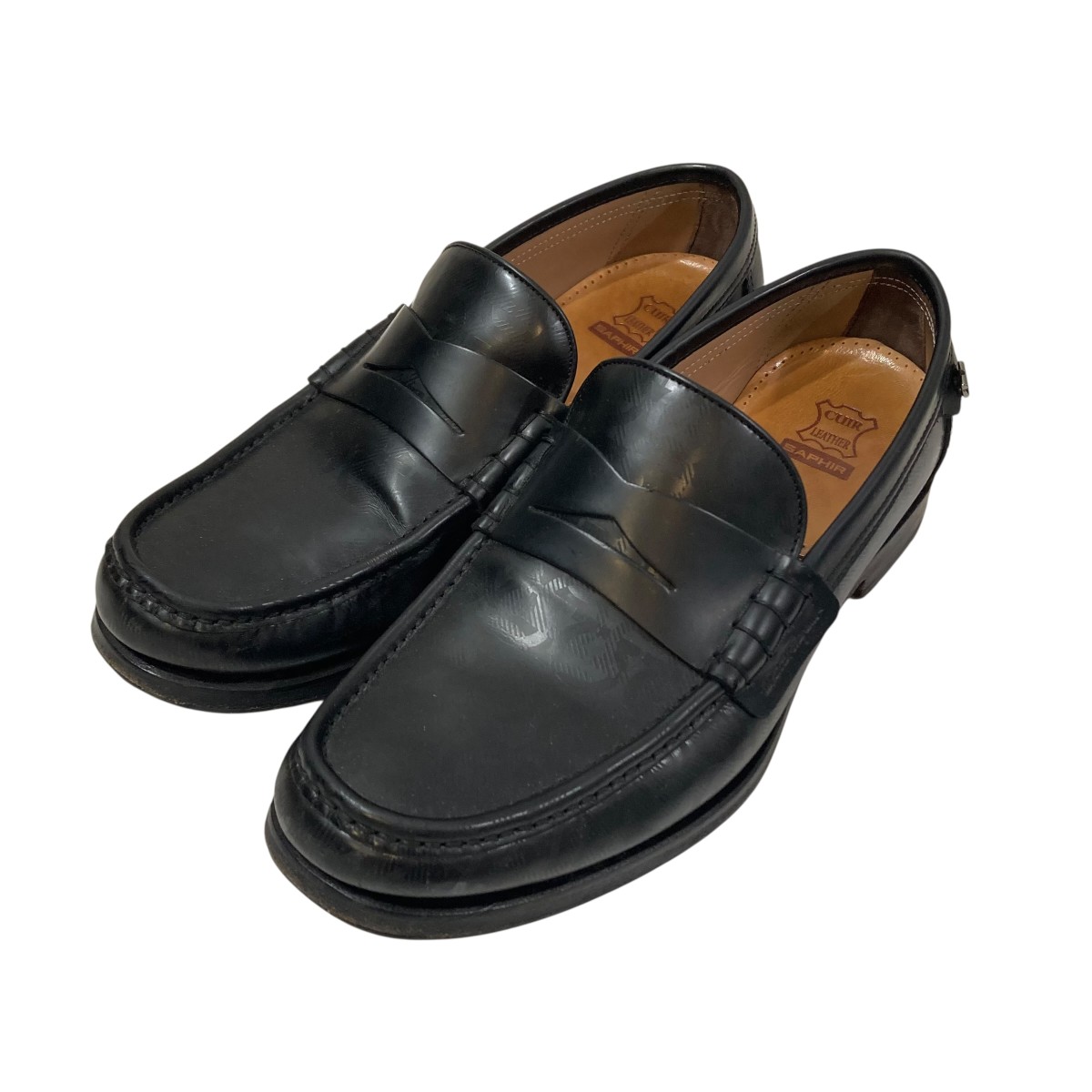 【中古】Salvatore Ferragamo コインローファー 黒いこと 大きさ：7 【110626】（サルヴァトーレフェラガモ）
