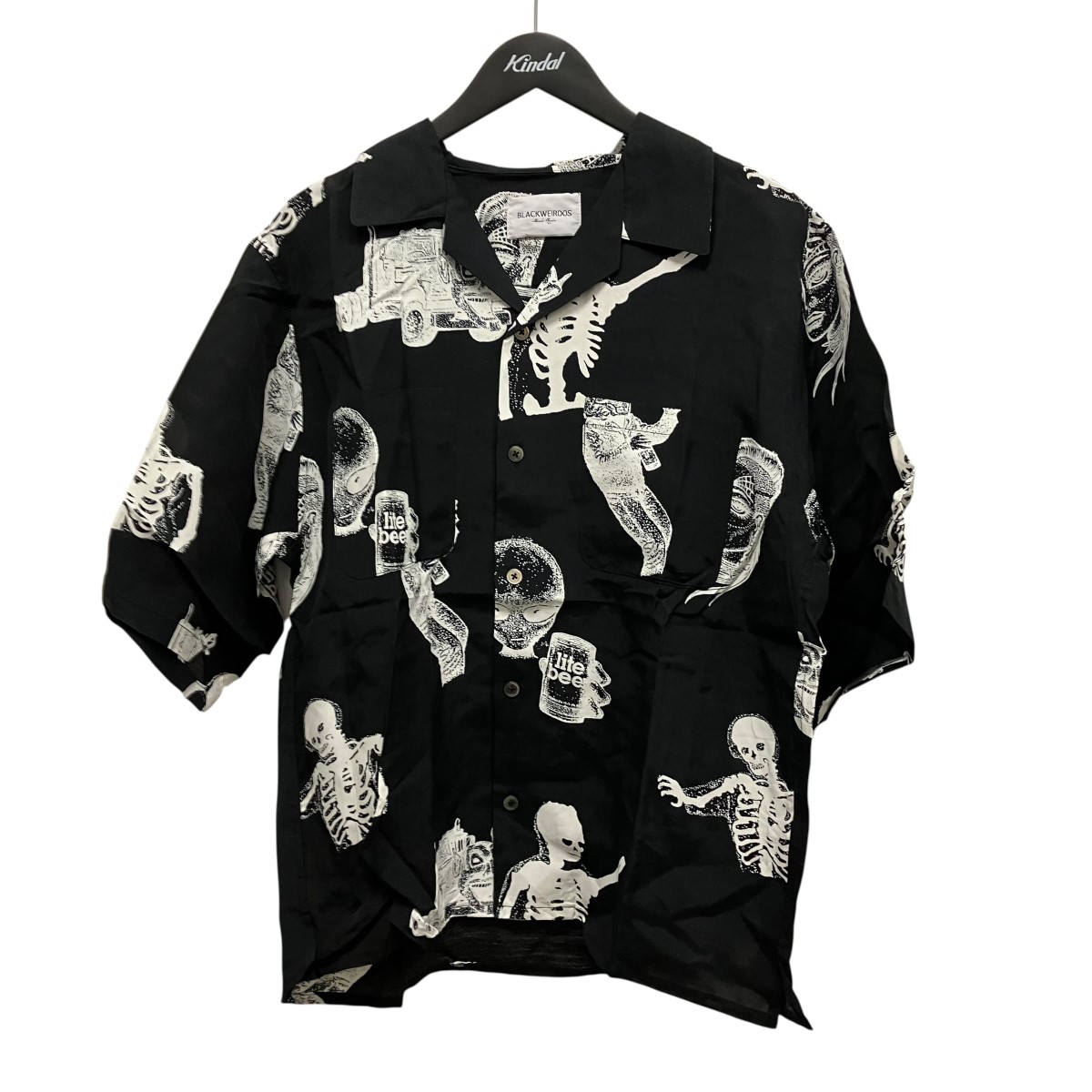 【中古】Black Weirdos 総柄アロハシャツ 24SS-SH02 黒いこと 大きさ：S 【110626】（ブラックウィドウ）