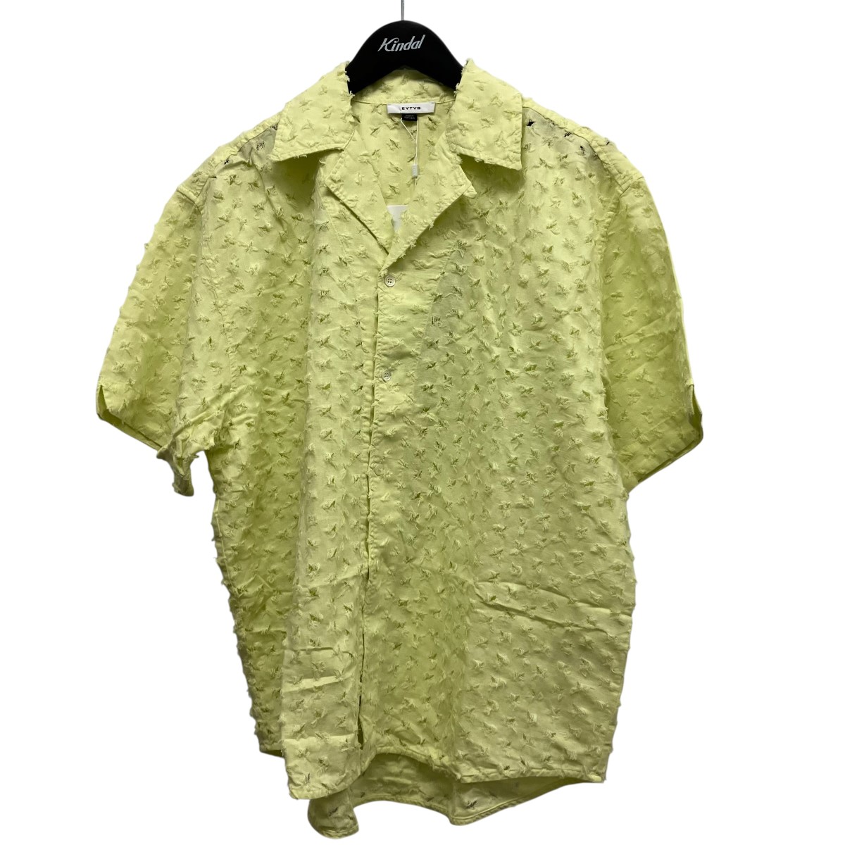 【中古】Eytys Alonz Ripped Pomelo 半袖プルオーバー A078007 黄緑 大きさ：46 【110626】（エイティーズ）