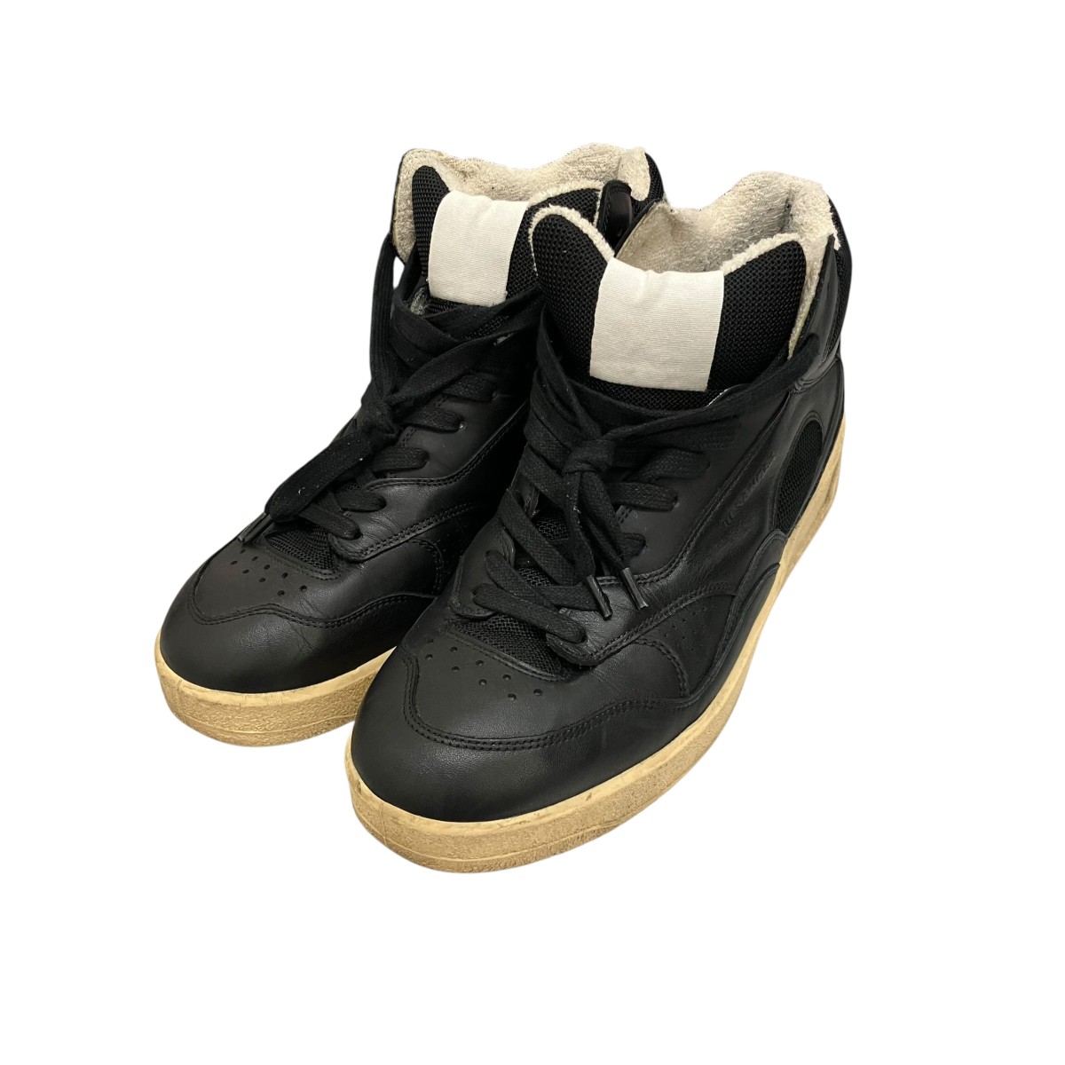 【中古】JIL SANDER ハイカットスニーカー 黒いこと×白いこと 大きさ：42 【110626】（ジルサンダー）