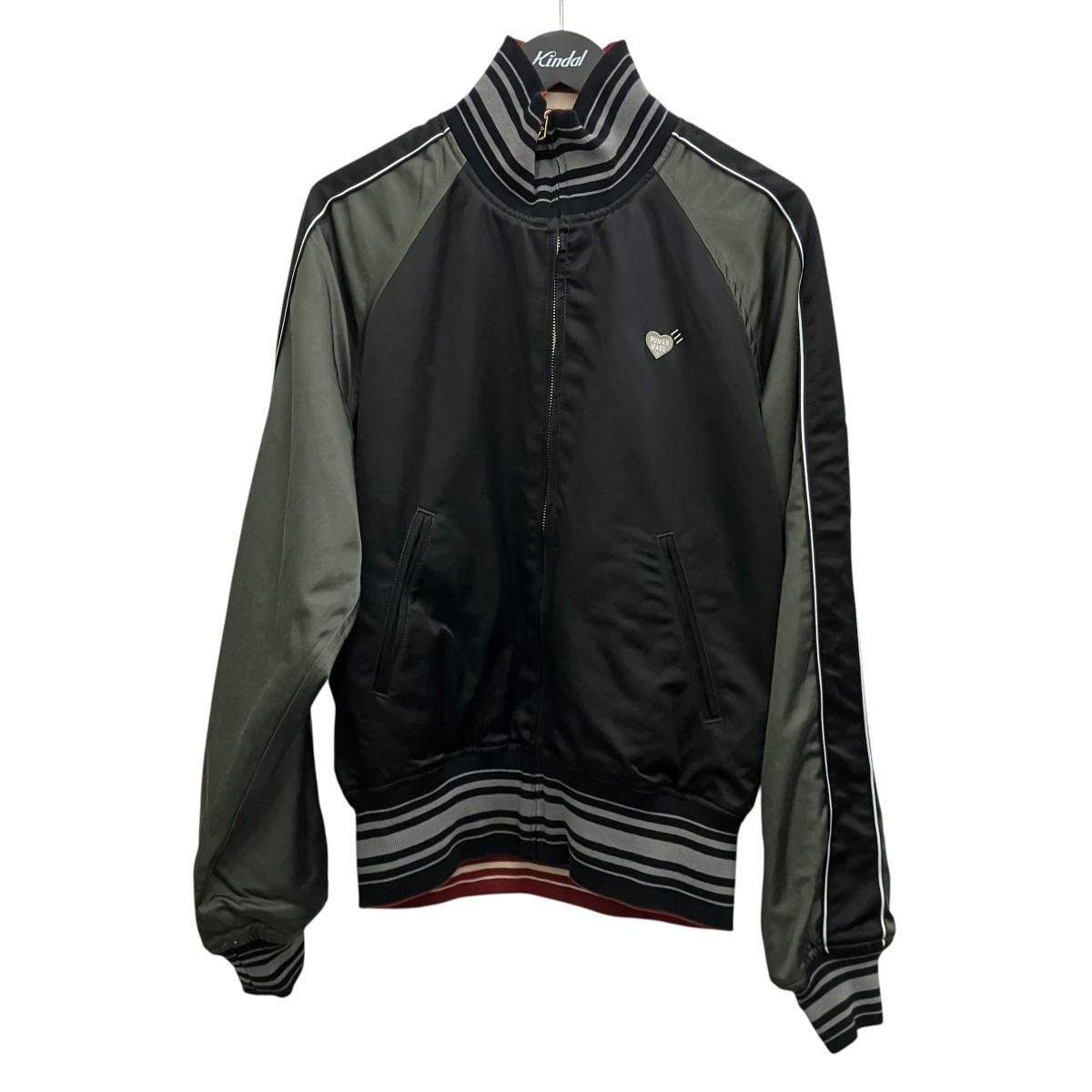 【中古】HUMAN MADE 【REVERSIBLE SATIN JACKET】 リバーシブルサテンジャケット HM31JK019 バーガンディ×黒いこと 大きさ：M 【110626】（ヒューマンお手伝いさん）